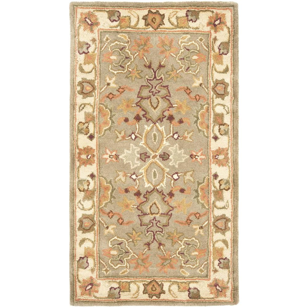 Ivory and Beige Hand-Tufted Wool Area Rug 2'3" x 4'