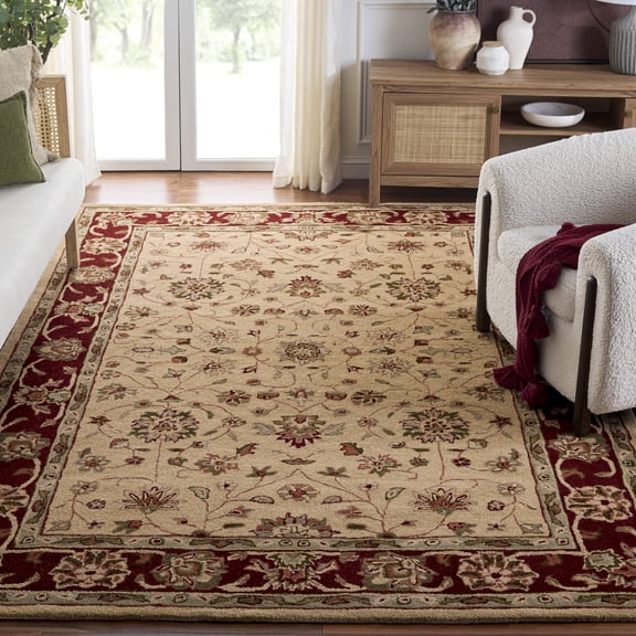 Safavieh Heritage Bernica Oriental Wool Area Rug, Ivory/Red, 2' x 3'