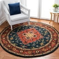 thumbnail image 1 of Safavieh Heritage Billy Oriental Area Rug, Blue/Red, 6' x 6' Round, 1 of 10