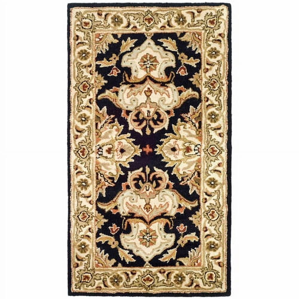 Ivory Elegance 27" Hand-Tufted Wool Accent Rug with Cotton Backing