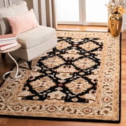Safavieh Heritage Braganza Oriental Wool Area Rug, Black/Ivory, 5' x 8'