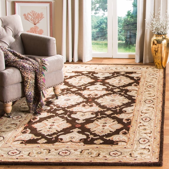 Safavieh Heritage Braganza Oriental Wool Area Rug, Espresso/Ivory, 3' x 5'