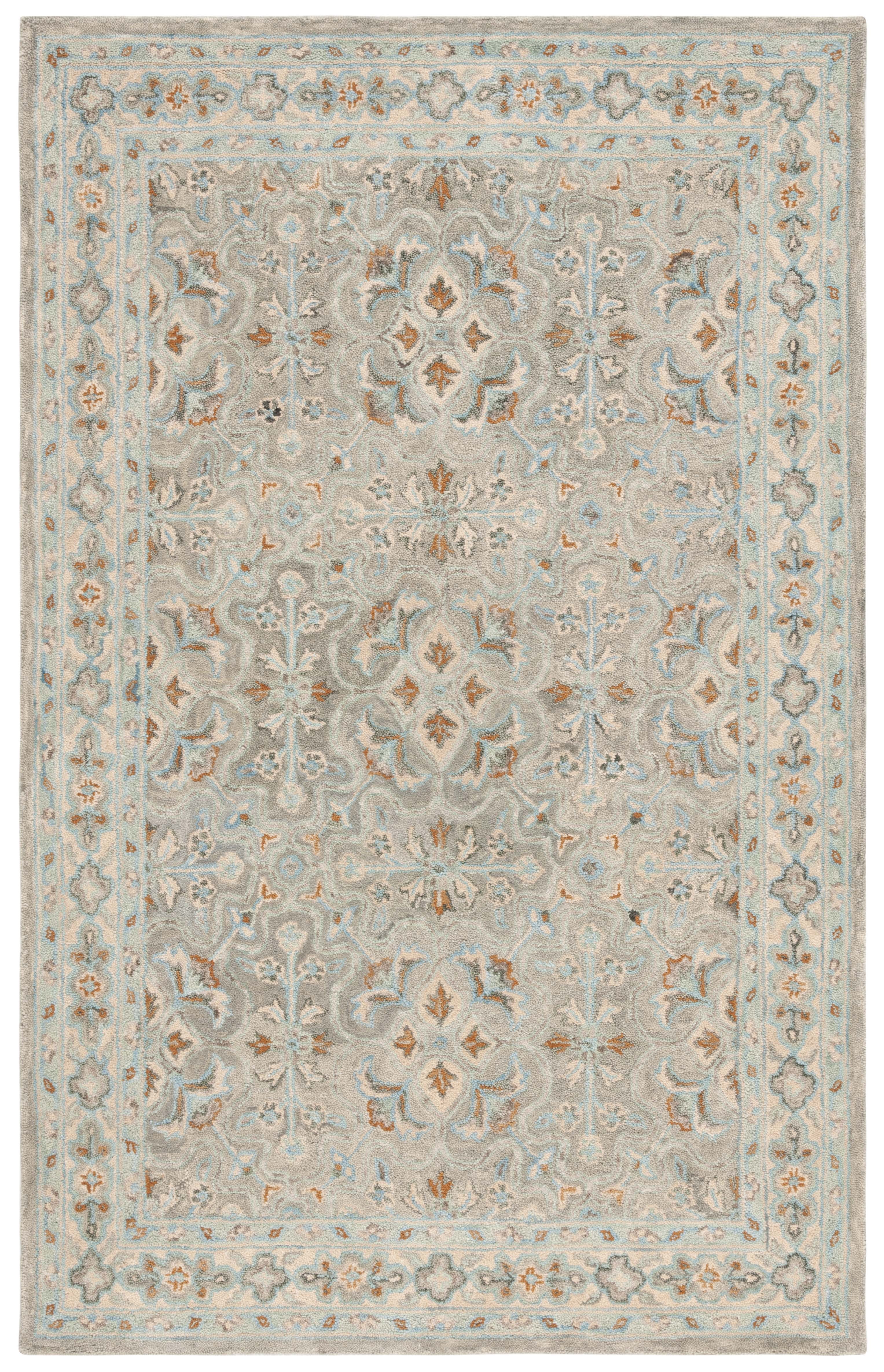 Ivory Rectangular Hand-Tufted Wool Rug, 3' x 5'