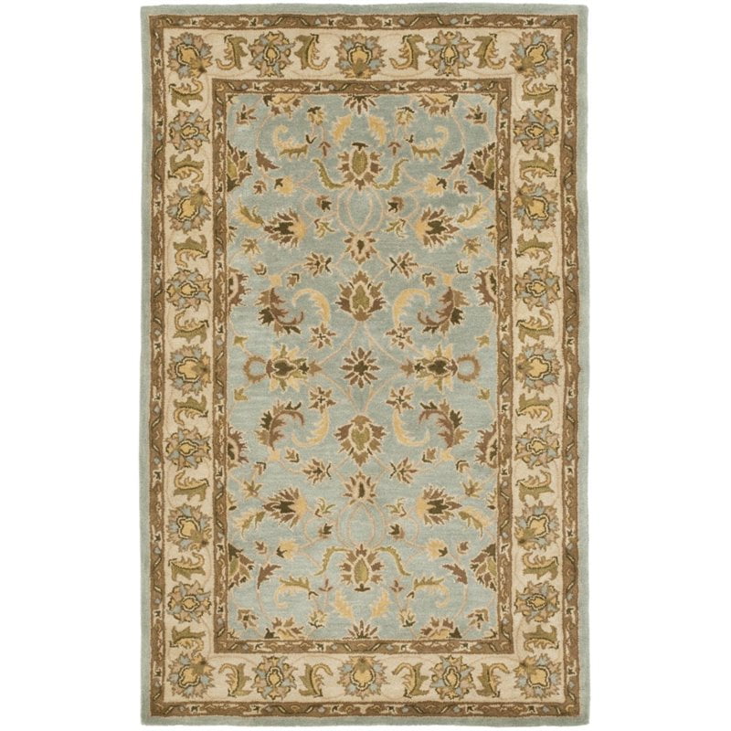 Hand-Tufted Elegance Light Blue Wool Area Rug - 8' x 10'