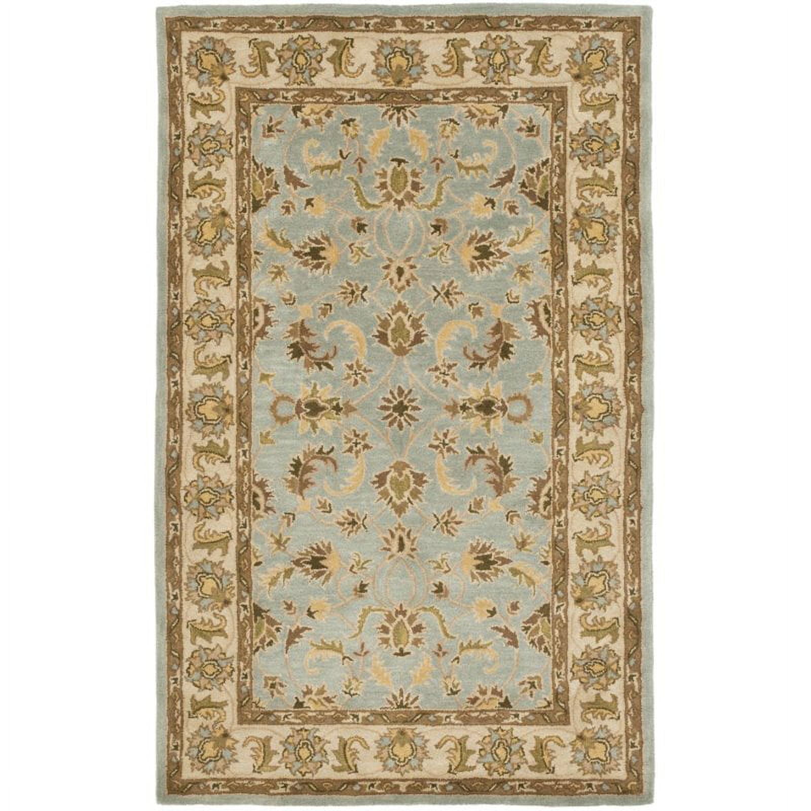 Hand-Tufted Elegance Light Blue Wool Area Rug - 8' x 10'
