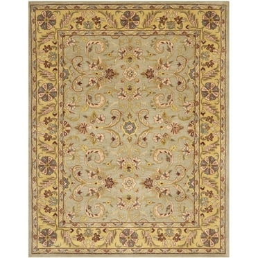 SAFAVIEH Heritage Carrick Traditional Wool Area Rug, Green/Gold, 7'6" x 9'6"