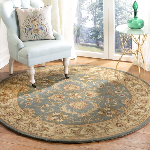Safavieh Heritage Cheshunt Oriental Wool Area Rug, Blue/Beige, 8' x 8' Round