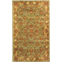 SAFAVIEH Heritage Cheshunt Traditional Wool Area Rug, Green/Gold, 2' x 3'