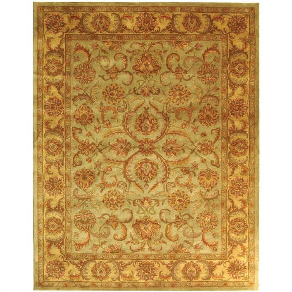 Heritage Green and Gold Hand-Tufted Wool Area Rug