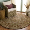 thumbnail image 1 of Safavieh Heritage Cheshunt Oriental Wool Area Rug, Green/Gold, 8' x 8' Round, 1 of 12