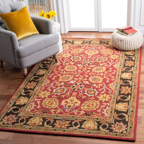 Safavieh Heritage Clarisse Floral Wool Area Rug, Red/Gold, 8' x 10'