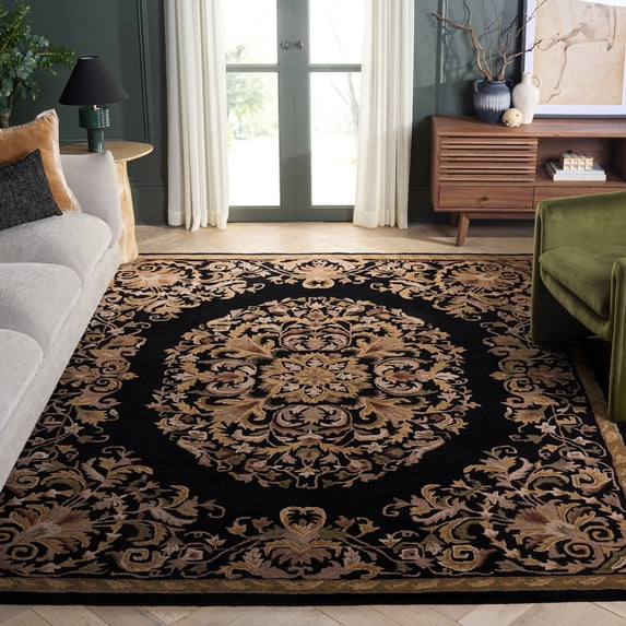 Safavieh Heritage Cleves Oriental Wool Area Rug, Black, 9'6" x 13'6"