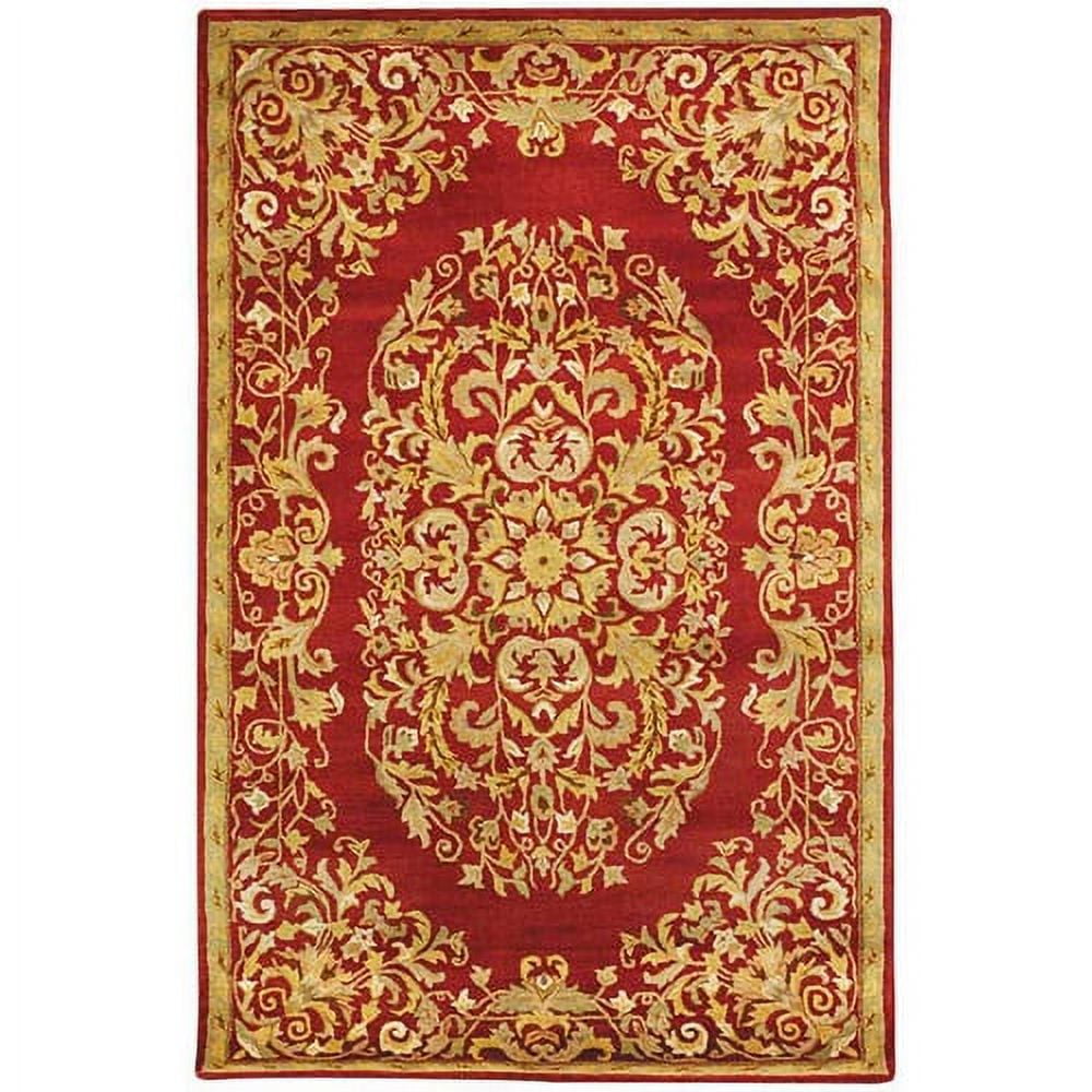 Heritage Red 5' x 8' Hand-Tufted Wool Area Rug