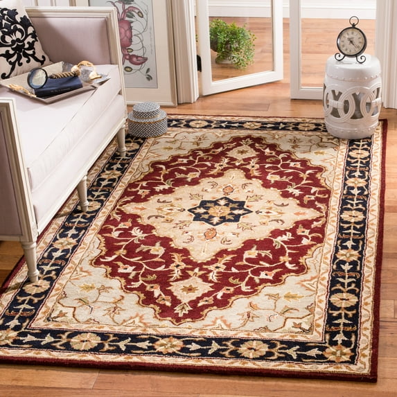 Safavieh Heritage Cromwell Oriental Wool Area Rug, Red/Black, 3' x 5'