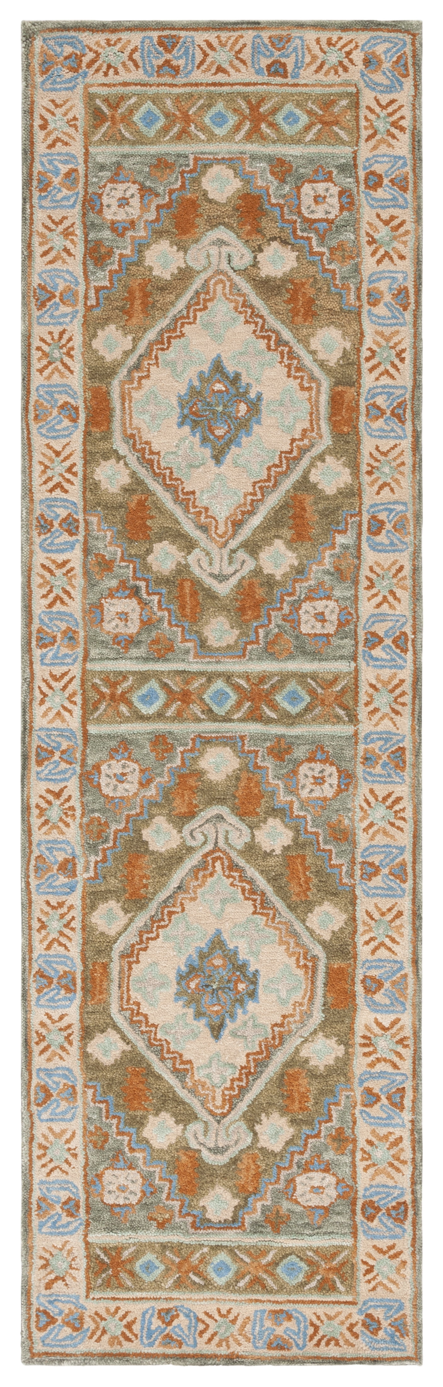 SAFAVIEH Heritage Devon Oriental Runner Rug, Ivory/Light Blue, 2'3" x 8'