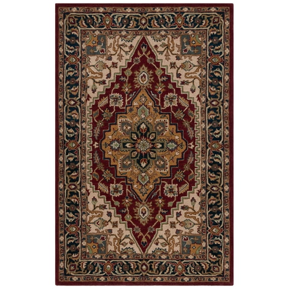 SAFAVIEH Heritage Drummond Oriental Area Rug, Red/Ivory, 3' x 5'