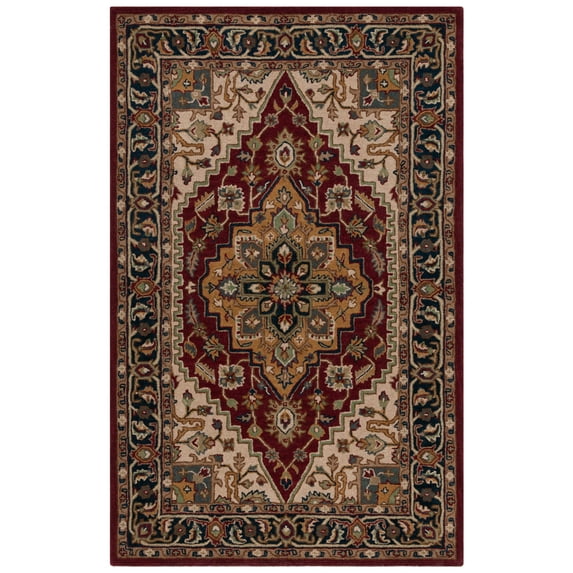 SAFAVIEH Heritage Drummond Oriental Area Rug, Red/Ivory, 3' x 5'