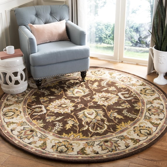 Safavieh Heritage Duncan Oriental Area Rug, Brown/Ivory, 3'6" x 3'6" Round
