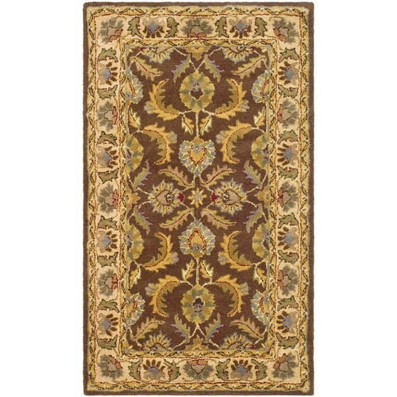 SAFAVIEH Heritage Finnegan Oriental Wool Area Rug, Brown/Ivory, 5' x 8'