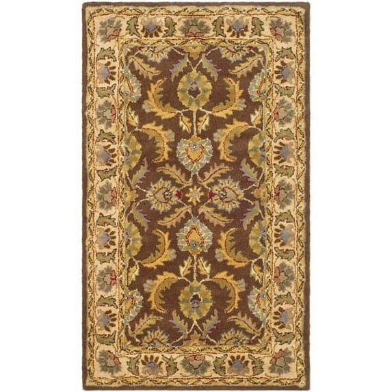 SAFAVIEH Heritage Finnegan Oriental Wool Area Rug, Brown/Ivory, 5' x 8'