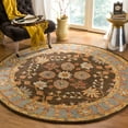 thumbnail image 1 of SAFAVIEH Heritage Genette Oriental Wool Area Rug, Charcoal/Blue, 8' x 8' Round, 1 of 6