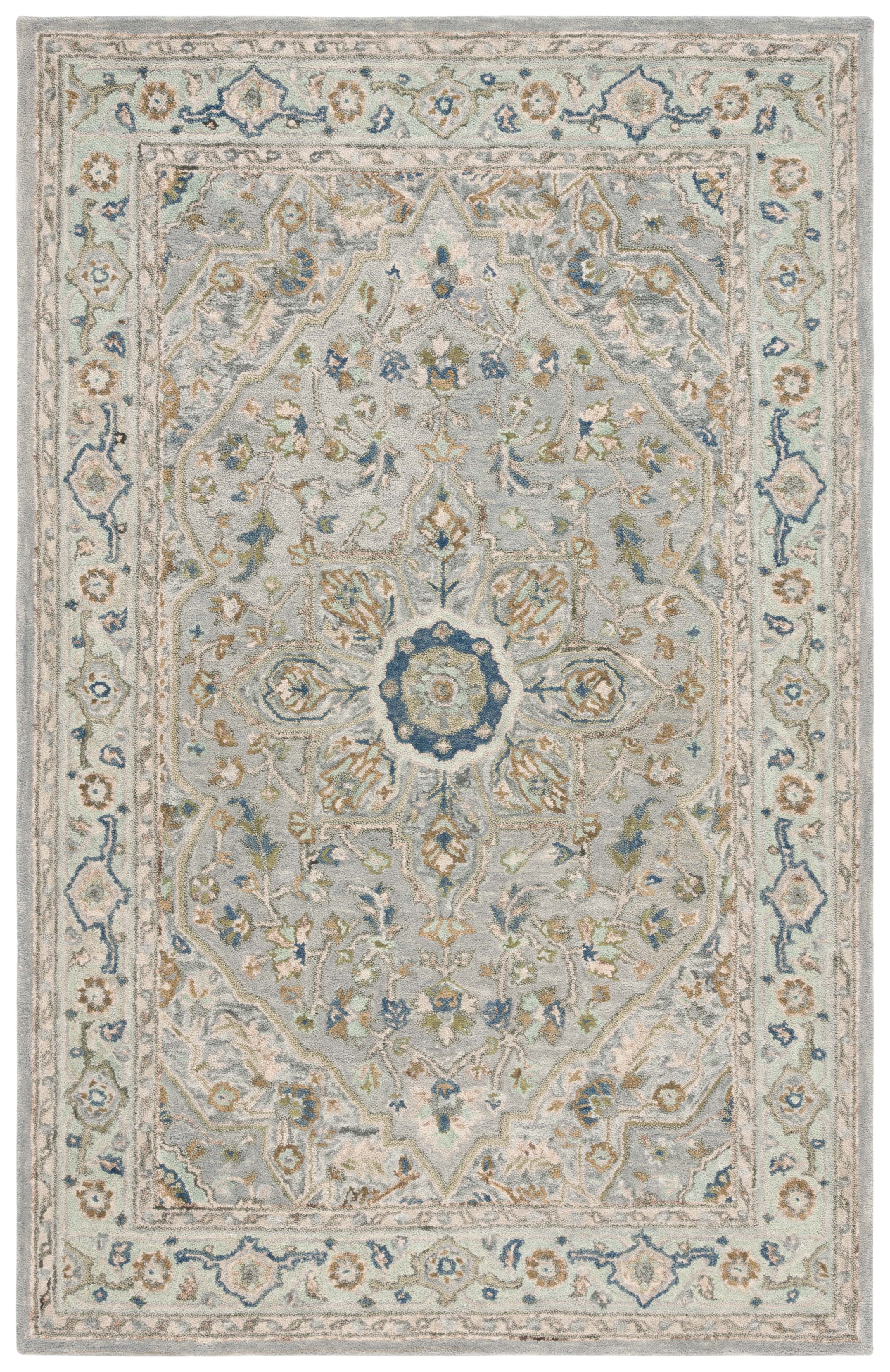 SAFAVIEH Heritage Geoff Oriental Area Rug, Ivory/Blue, 6' x 9'