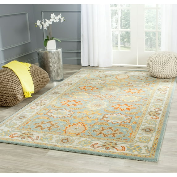 Safavieh Heritage Giles Oriental Wool Area Rug, Light Blue/Ivory, 12' x 15'