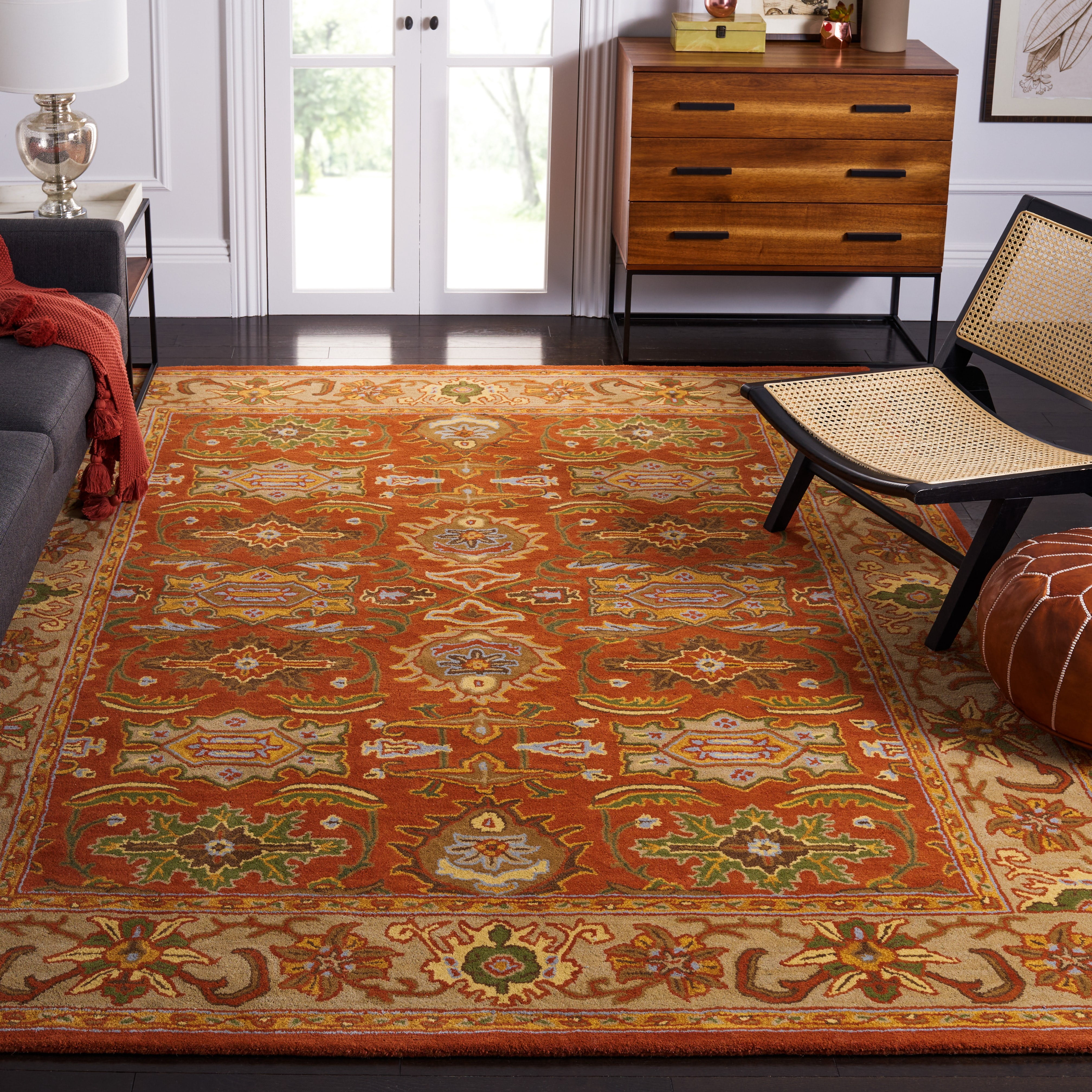Safavieh Heritage Giles Oriental Wool Area Rug, Rust/Beige, 11' x 15'