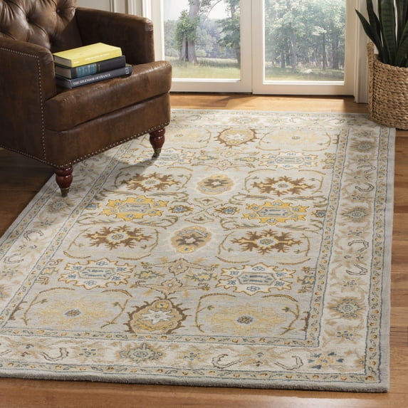 Safavieh Heritage Giles Oriental Wool Area Rug, Light Gray/Gray, 2' x 3'
