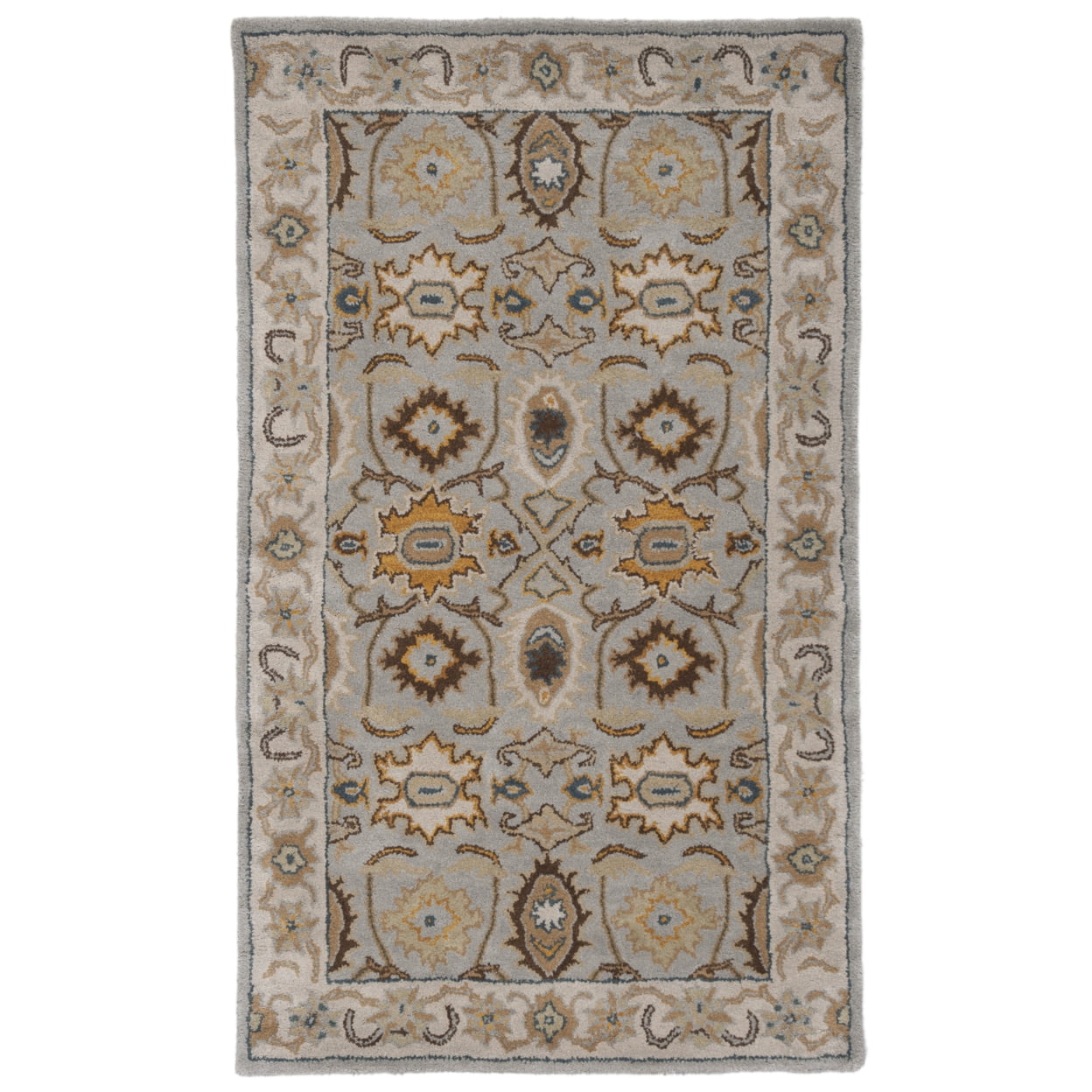 Elegant Hand-Tufted Wool Area Rug in Light Grey - 3' x 5'