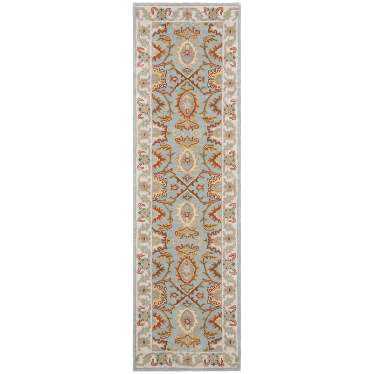 Heritage Light Blue and Ivory Hand-Tufted Wool Runner Rug