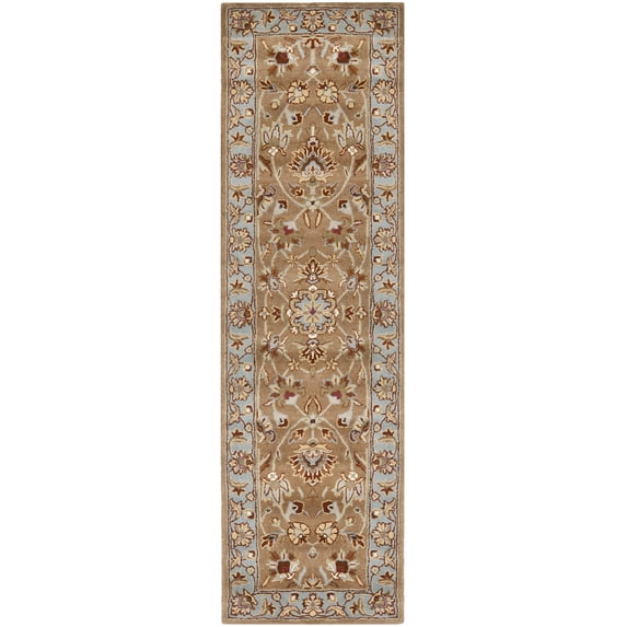 SAFAVIEH Heritage Kensington Oriental Wool Runner Rug, Beige/Blue, 2'6" x 6'
