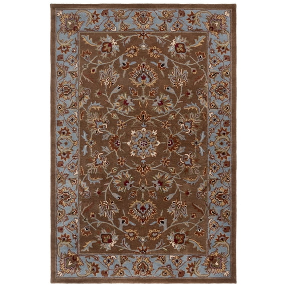 SAFAVIEH Heritage Kensington Oriental Wool Area Rug, Beige/Blue, 4' x 6'
