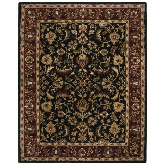 SAFAVIEH Heritage Hepburn Traditional Wool Area Rug, Black/Red, 11' x 17'