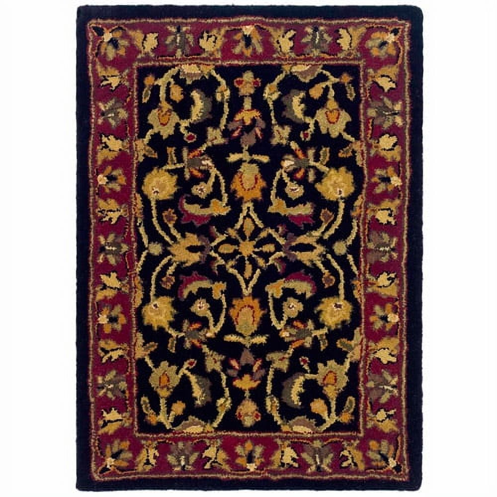 Heritage Black and Red Hand-Tufted Wool Area Rug