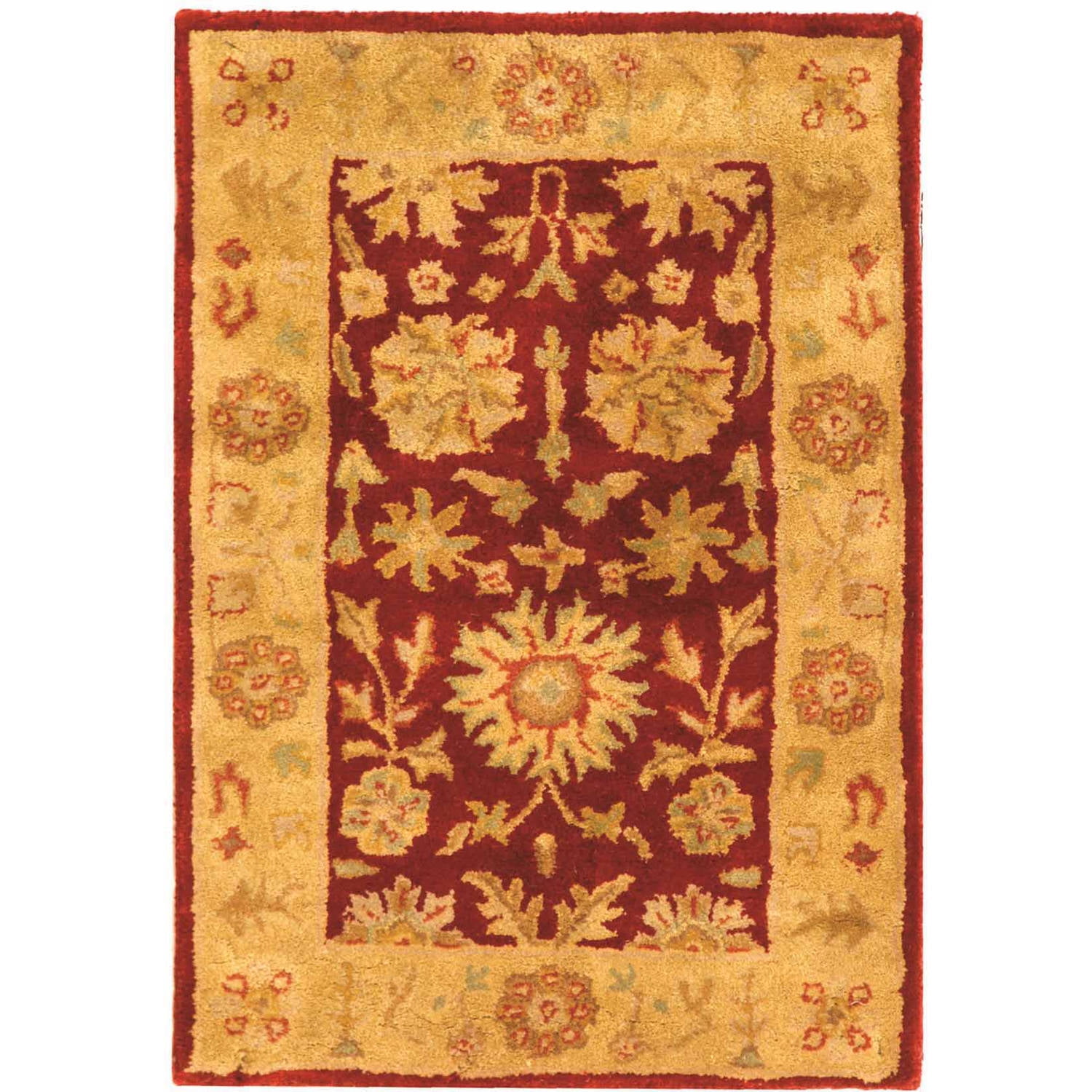 Heritage Red and Gold Hand-Tufted Wool Area Rug
