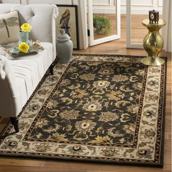 Safavieh Heritage Hyde Oriental Wool Area Rug, Black/Ivory, 5' x 8'