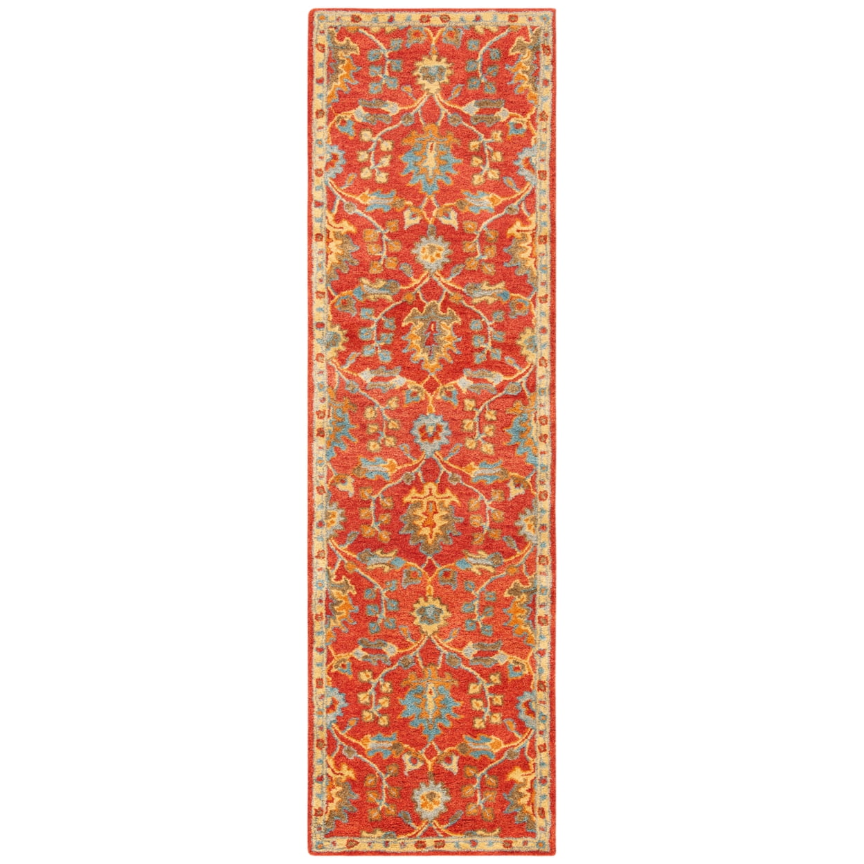 Heritage Red Wool Hand-Tufted Runner Rug 2'3" x 8'