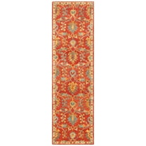 SAFAVIEH Heritage Jerald Floral Wool Runner Rug, Red/Multi, 2'3" x 8'