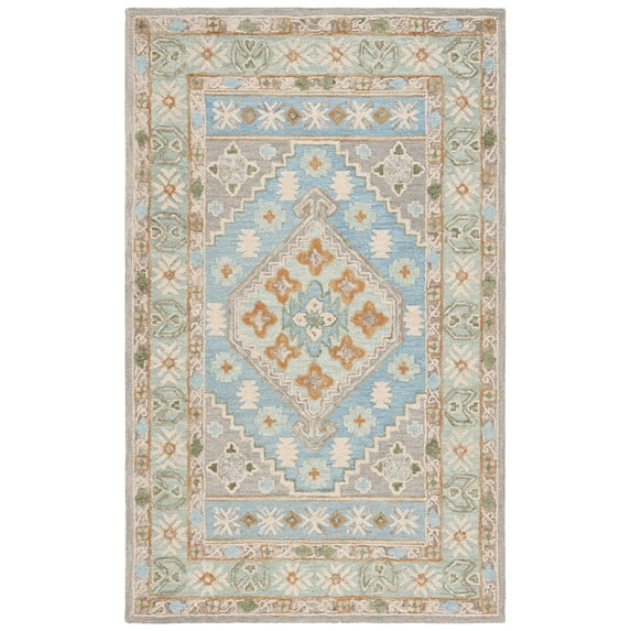 SAFAVIEH Heritage Joss Oriental Area Rug, Green/Ivory, 4' x 6'