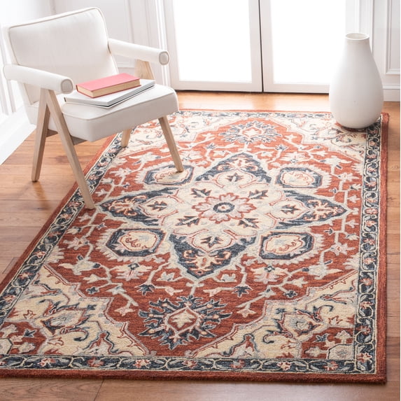 Safavieh Heritage Kagan Oriental Area Rug, Red/Black, 6' x 9'