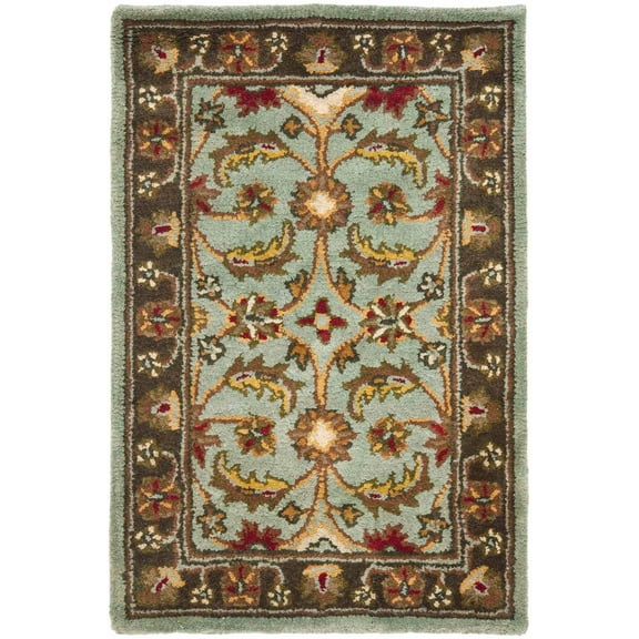 SAFAVIEH Heritage Kent Traditional Wool Area Rug, Blue/Brown, 2' x 3'