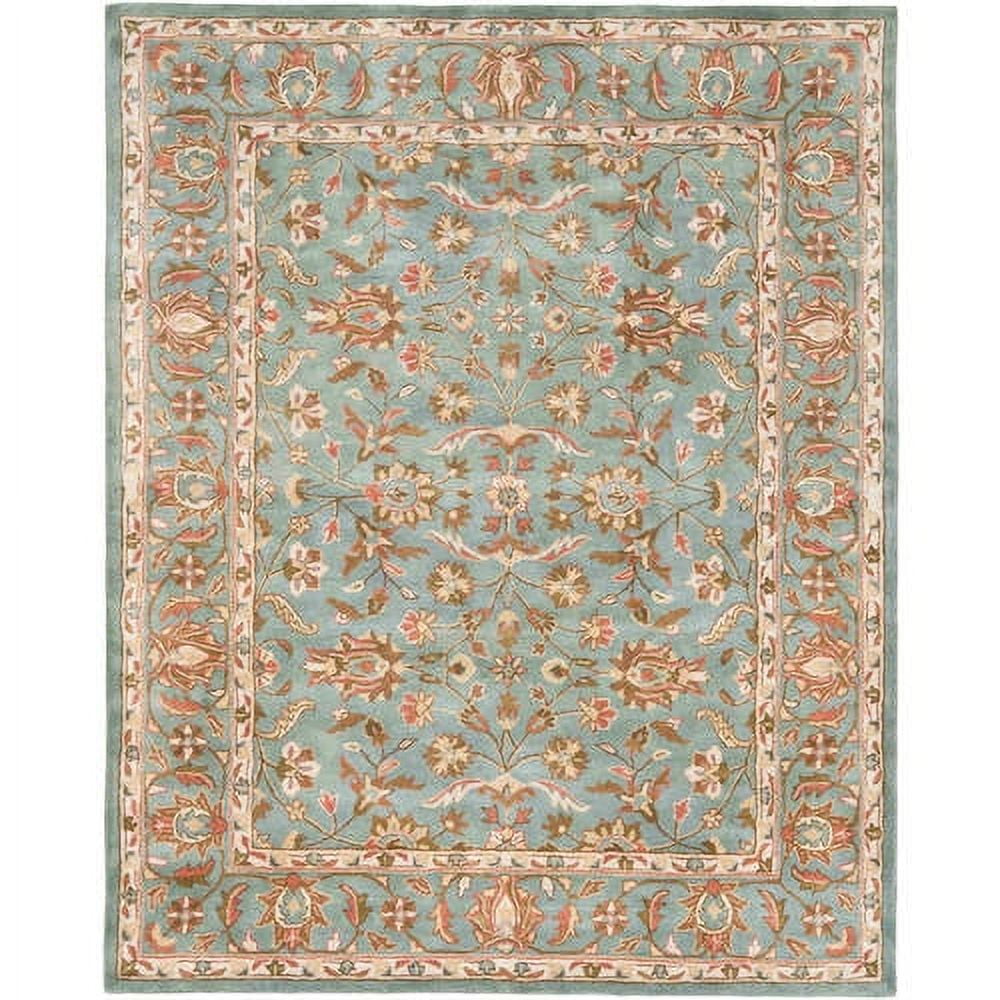 Blue 8' x 10' Hand-Tufted Wool Rectangular Rug