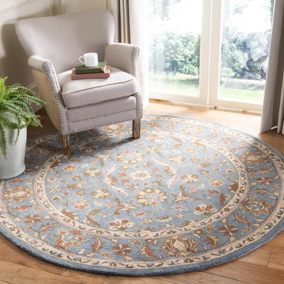 Safavieh Heritage Leinster Oriental Wool Area Rug, Blue, 8' x 8' Round