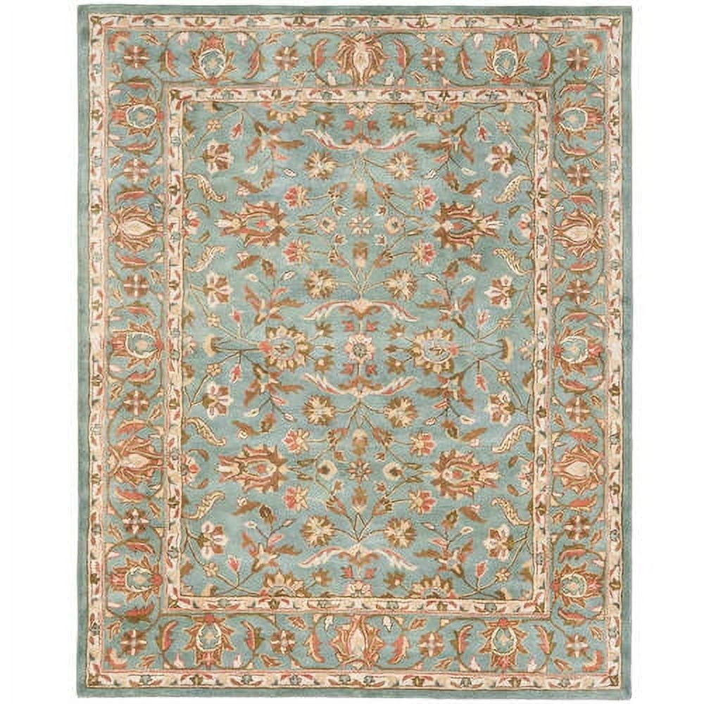 Handmade Blue Wool Tufted Square Area Rug