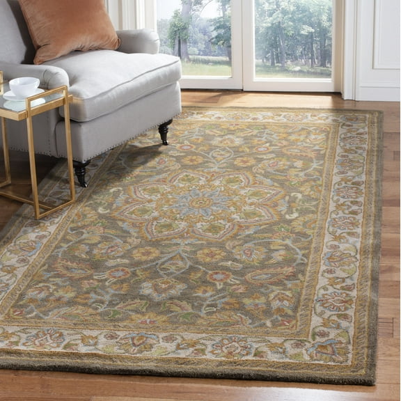 Safavieh Heritage Lennox Oriental Wool Area Rug, Green/Taupe, 8' x 8' Square