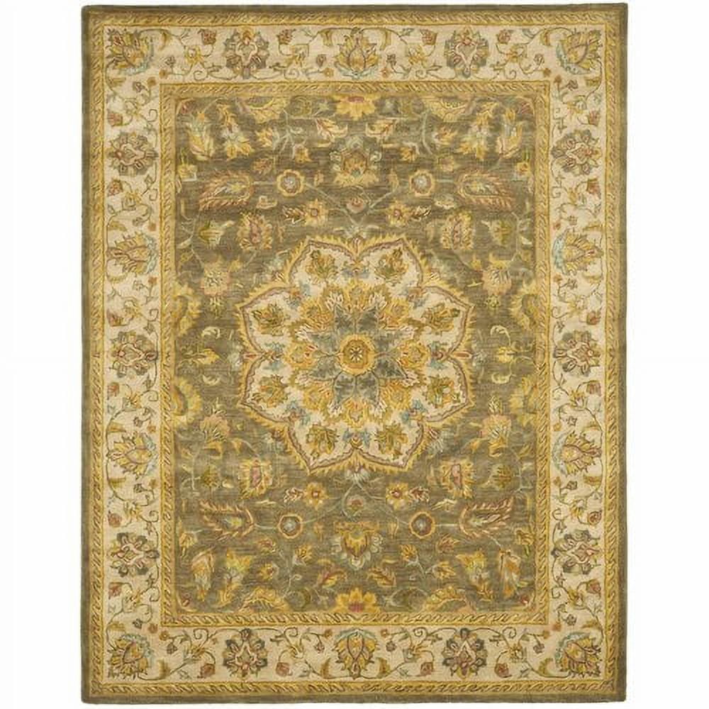 Ivory and Taupe Hand-Tufted Wool Area Rug, 9'6" x 13'6"