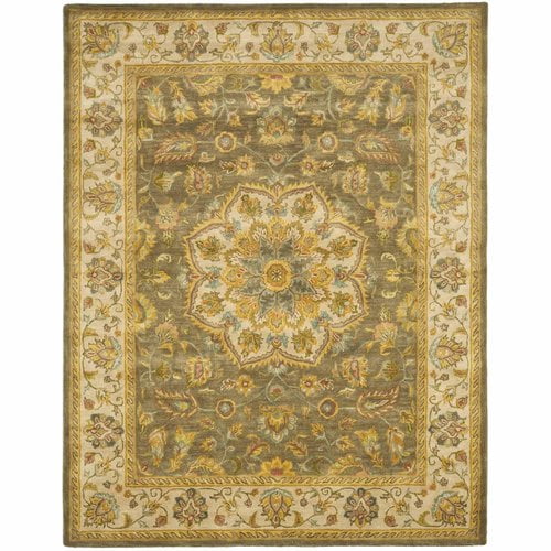 Ivory and Taupe Hand-Tufted Wool Area Rug, 9'6" x 13'6"