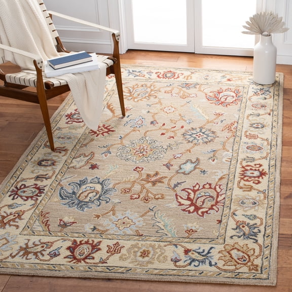 Safavieh Heritage Luvina Floral Wool Area Rug, Brown/Beige, 5' x 8'