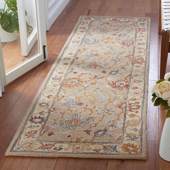 Safavieh Heritage Luvina Floral Wool Runner Rug, Brown/Beige, 2'3" x 8'
